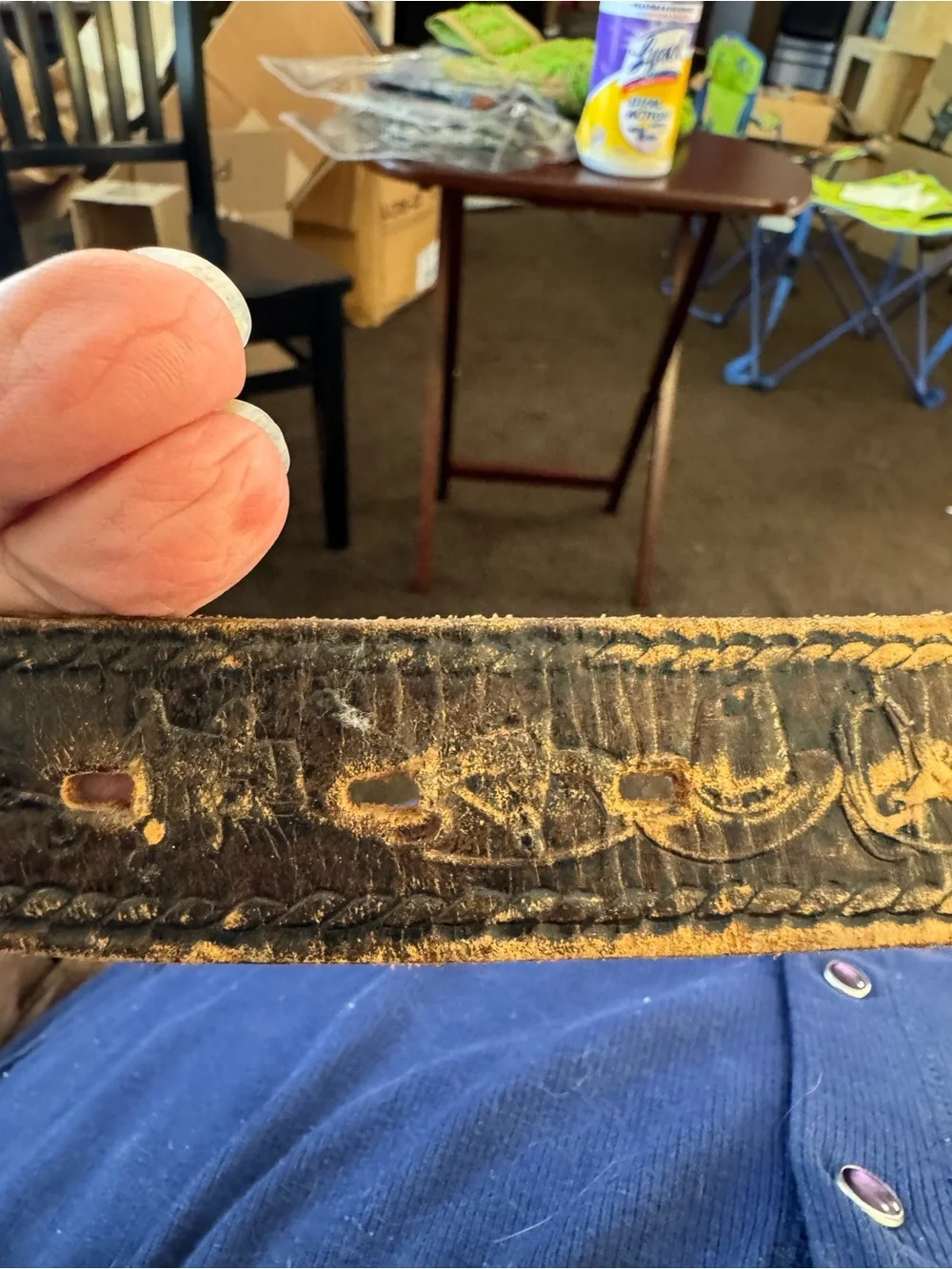 Silver Creek Western Leather Belt and Buckle